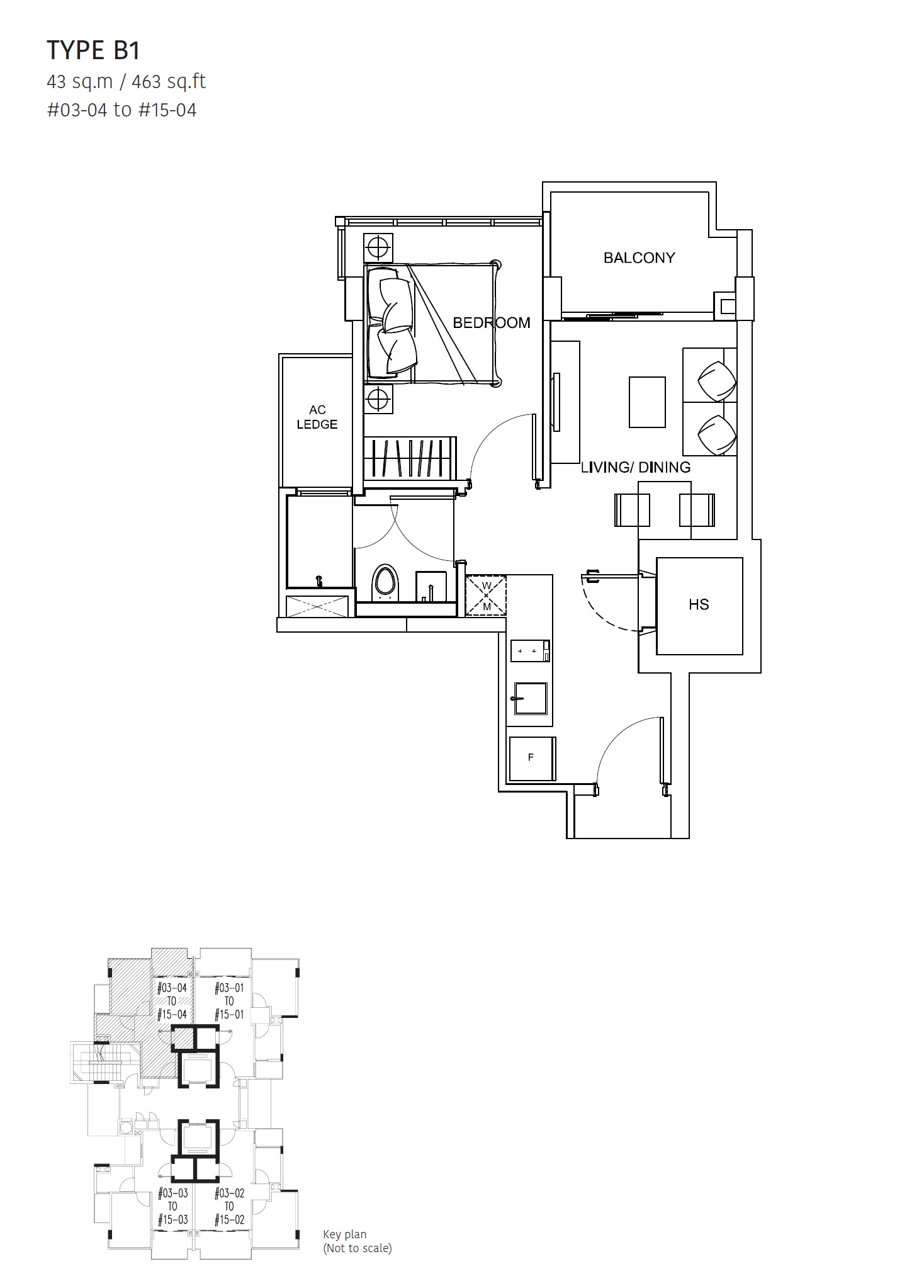 City Suites 1 Bedroom Floor Plan 1